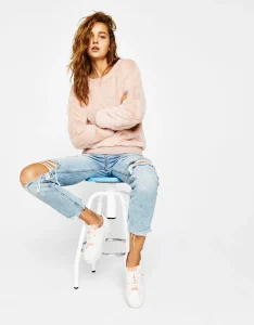 Colour Block Hoodie With Front Print